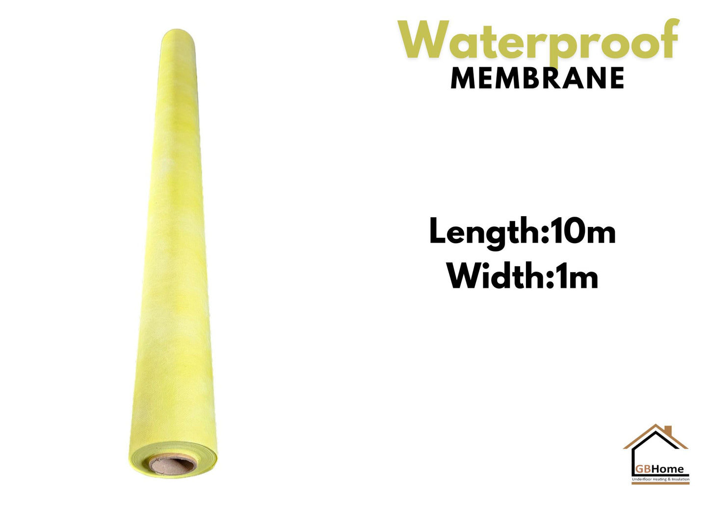 Decoupling Waterproof Membrane Underlay for Tile, Ceramic, and Wood - 1m x 10m Roll