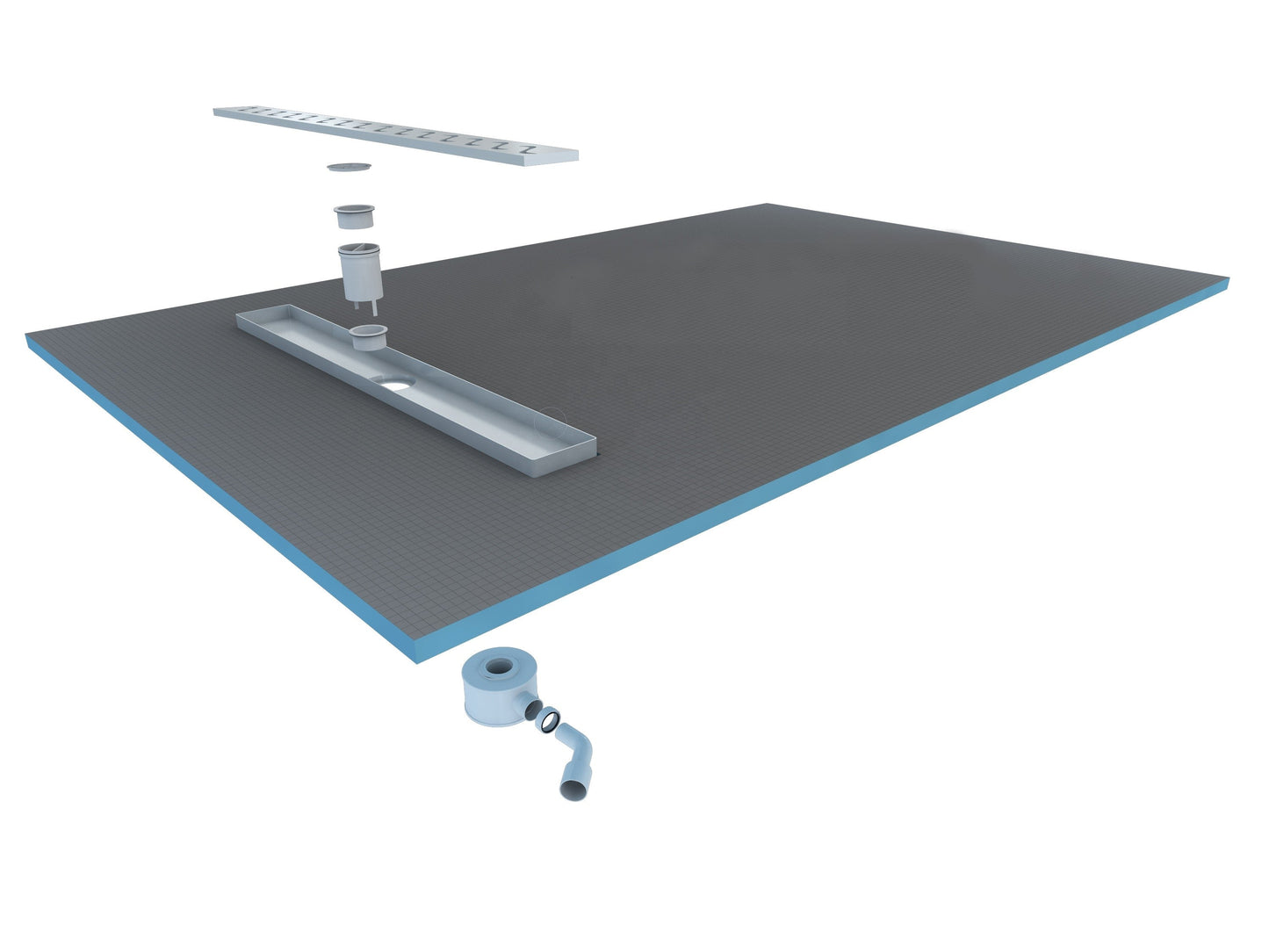 Wet Room Kit Shower Tray Kit With Full Drain Installation Kit Linear Waterproof Bathroom Walk In Former