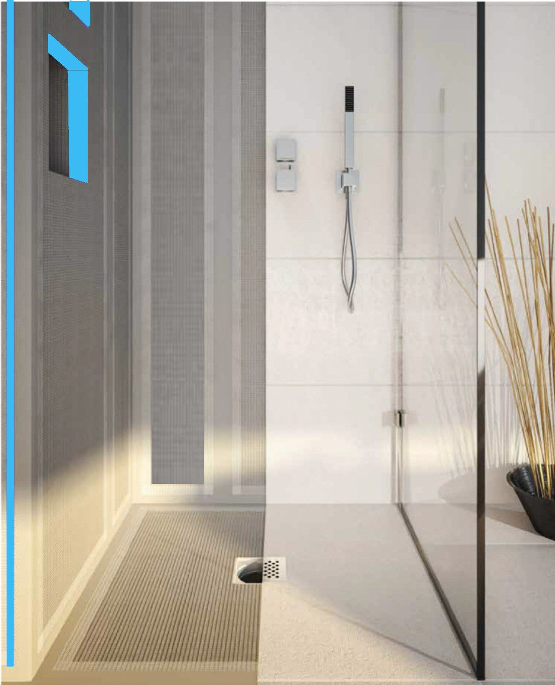 Wet Room Shower Tray Kit With Full Drain Installation Kit Waterproof Bathroom Walk In Former
