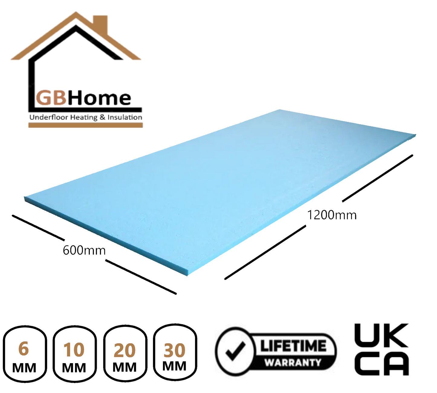 INSULATION BOARD XPS UNDER FLOOR HEATING THERMAL 6mm 10mm 20mm 30mm