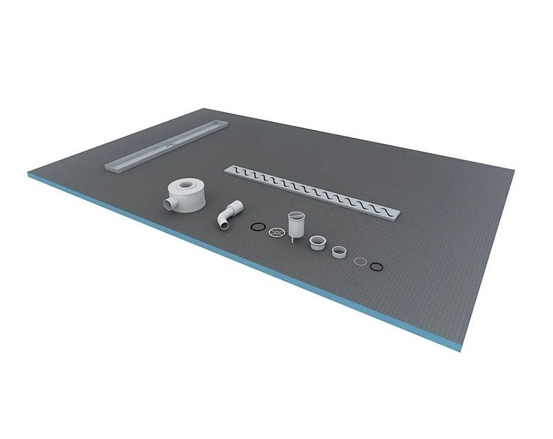 Wet Room Kit Shower Tray Kit With Full Drain Installation Kit Linear Waterproof Bathroom Walk In Former