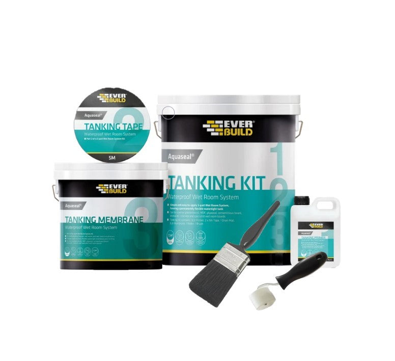 Tanking Kit Aquaseal Waterproof Showers Bathrooms Wetrooms Full Kit