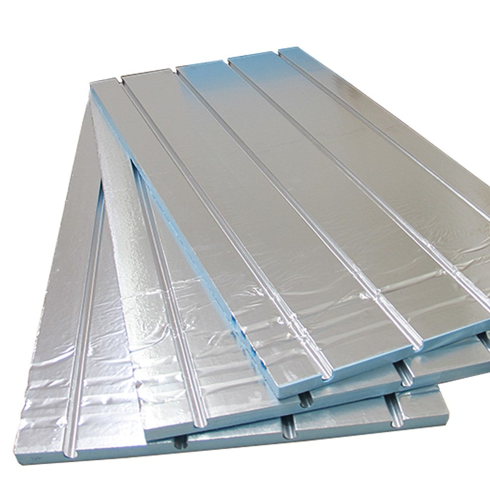 Water Underfloor Heating XPS Grooved Insulation Boards With Aluminium 1200x600x25mm
