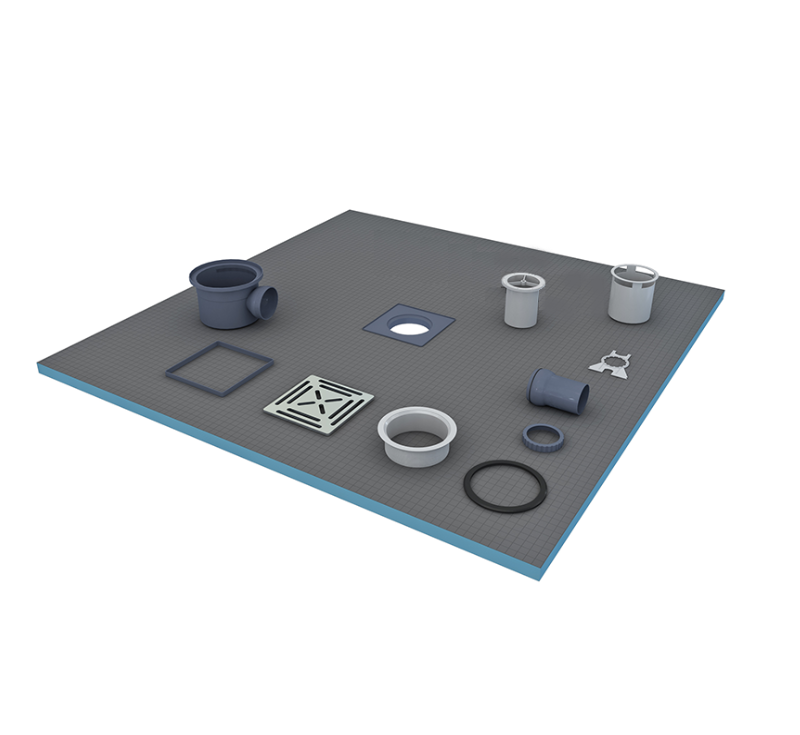 Wet Room Shower Tray Kit With Full Drain Installation Kit Waterproof Bathroom Walk In Former