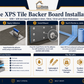 the installation guide of tile backer boards showing each step in info graphics 