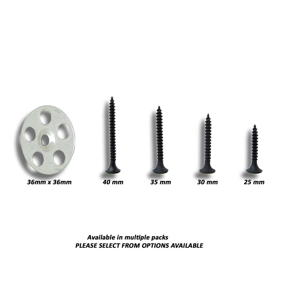 Washed Screw Insulation Washers and Screws 36mm Washers Tile Backer Board washers ...